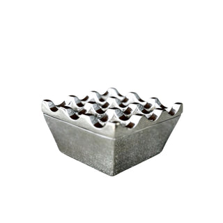 windproof chrome ashtray stainless steel 9-hole rust resistant easy clean front view
