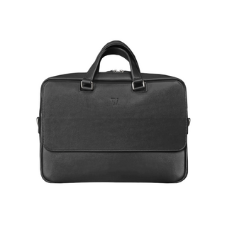 leather laptop bag durable genuine leather briefcase padded compartment front view