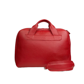 leather briefcase premium genuine leather laptop bag adjustable shoulder strap front view