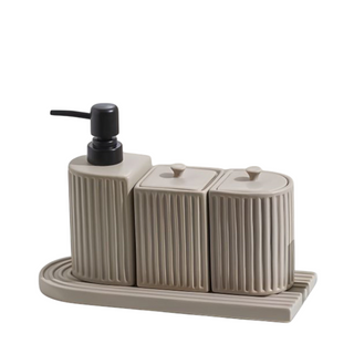 ceramic minimalist eco friendly bathroom accessories ensemble set product view