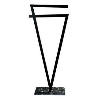 modern marble base bathroom towel rack stylish holder front view