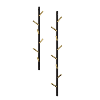 tree branch wall mount clothes hook rustic coat hanger artistic home front view