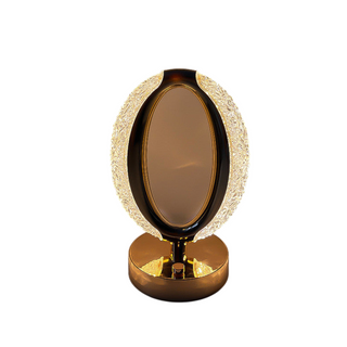 Chic golden lamp front view — luxury soft ambient light