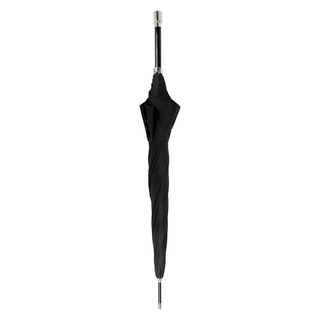 Luxury double canopy Italian satin Swarovski handle wind resistant umbrella close-up