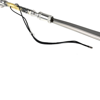 silver-plated long handle handmade Italian luxury shoehorn detail