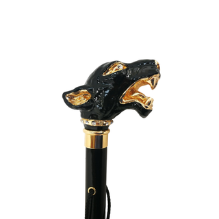 enamelled dog handle Swarovski collar handmade Italian luxury shoehorn close-up