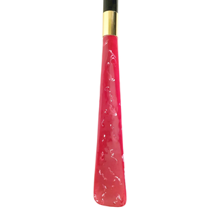 enamelled rooster handle handmade Italian luxury shoehorn detail