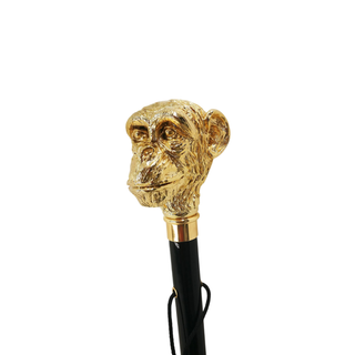 golden monkey handle handmade Italian designer luxury shoehorn close-up