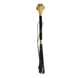 golden monkey handle handmade Italian designer luxury shoehorn side view