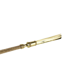 24K gold-plated Swarovski crystals handmade Italian luxury shoehorn handle detail