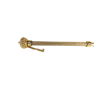 24K gold-plated Swarovski crystals handmade Italian luxury shoehorn detail