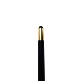 24K gold handle black beechwood Italian luxury walking stick detail