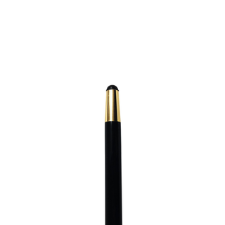 Milord style emerald crystal 24K gold tip handmade Italian luxury walking stick close-up