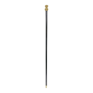 Milord style emerald crystal 24K gold tip handmade Italian luxury walking stick detail