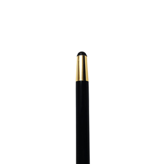 Gold plated 24K ceremonial knob handcrafted Italian walking stick close-up