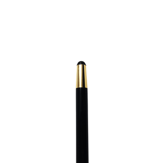 Gold plated hand-painted leaf handle Italian luxury walking cane handle detail