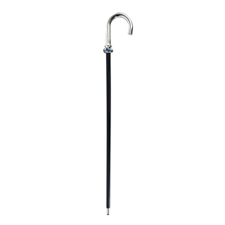 Crystal silver-plated handle men's luxury handcrafted Italian walking cane detail