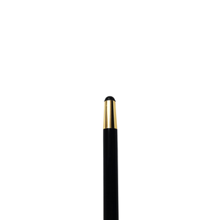24K gold-plated red crystal black beechwood royal Italian walking stick close-up