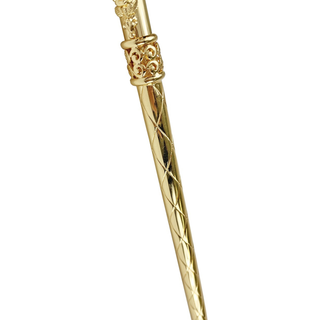 24K gold aquamarine crystal Italian luxury walking stick limited edition close-up
