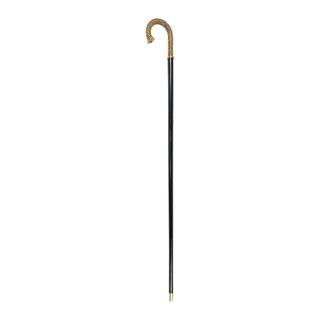 Multicolor crystal gold tip Italian handcrafted luxury walking cane close-up