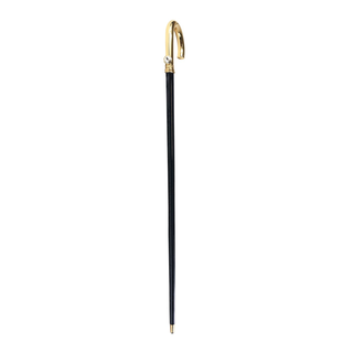 Swarovski crystal handle gold plated handmade Italian walking stick handle detail