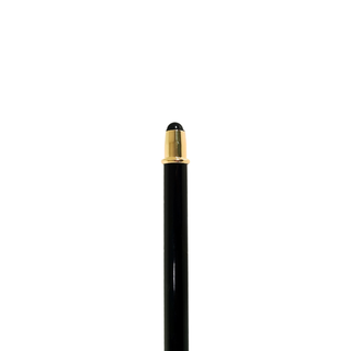 Gold plated brass onion handle handmade Italian luxury walking stick close-up