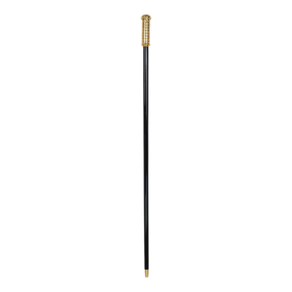 24K gold filigree handle black beechwood Italian luxury walking cane close-up