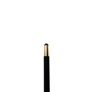 Aquamarine crystal 24K gold handle beechwood Italian luxury walking stick handle detail