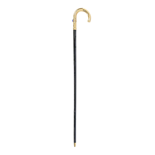 Blue stone 24K gold plated handle handcrafted Italian luxury walking cane close-up