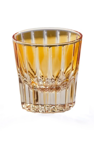 ribbed glass drinking cup, 200ml colored glass tumbler