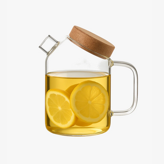 Floral-Motif Glass Kettle