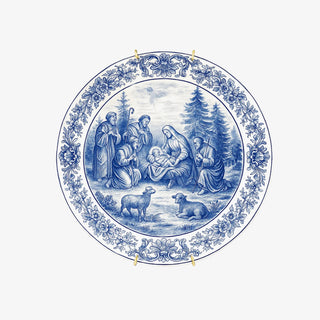 Vintage Classical-Motif Ceramic Wall Plate
