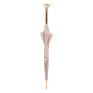 Automatic handmade Italian women stylish brass umbrella close-up