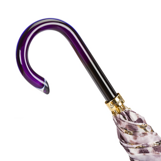 Automatic purple chains design luxury Italian women's umbrella open canopy