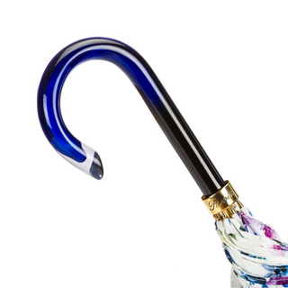 Spring floral handmade Italian automatic polyester umbrella open