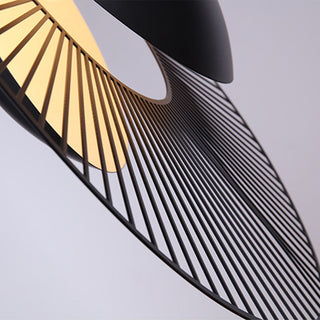 Modern minimalist black pendant light — metal dining room hanging lamp