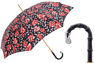 Automatic Italian acetate handle luxury women's umbrella front view