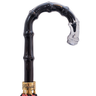 Automatic Italian acetate handle luxury women's umbrella canopy detail
