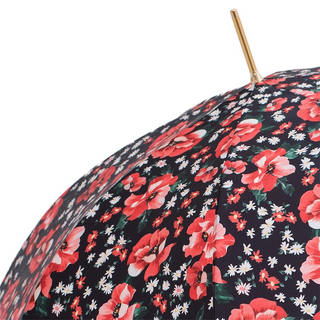 Automatic Italian acetate handle luxury women's umbrella top view