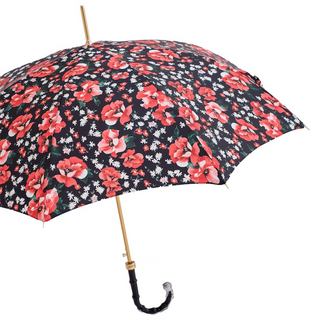 Automatic Italian acetate handle luxury women's umbrella side view