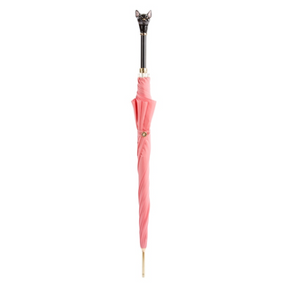 Enameled brass automatic handmade Italian umbrella close-up