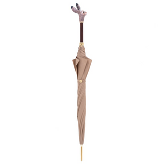 Luxury automatic handmade Italian brass umbrella close-up
