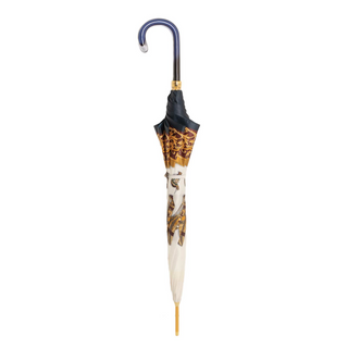 Colorful balloons print automatic acetate handle handmade Italian umbrella close-up