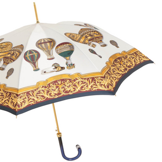 Colorful balloons print automatic acetate handle handmade Italian umbrella side