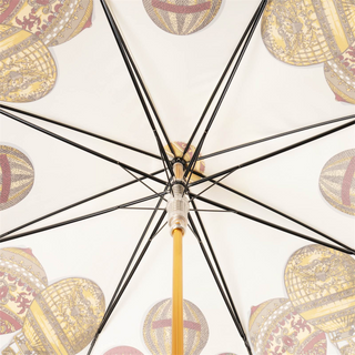 Colorful balloons print automatic acetate handle handmade Italian umbrella open