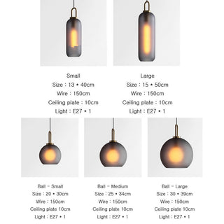 Modern Glass Pendant Light – Adjustable Hanging Single Bulb Fixture for Living Room Lighting