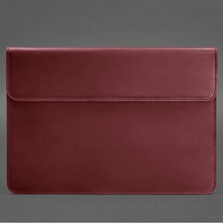 leather laptop sleeve magnetic closure genuine leather macbook pro case 15 inch alternate view