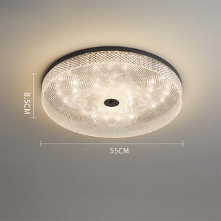 Copper crystal ceiling fixture LED – color changing close-up