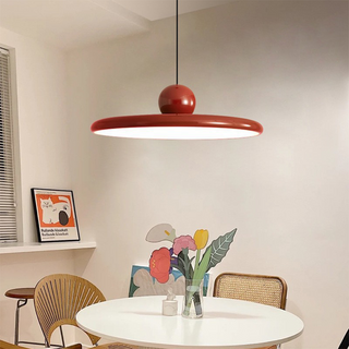 Nordic metal pendant with warm glow lighting for bedroom