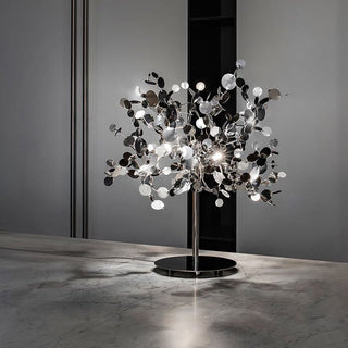 Elegant table lamp with graceful forms — delicate modern design